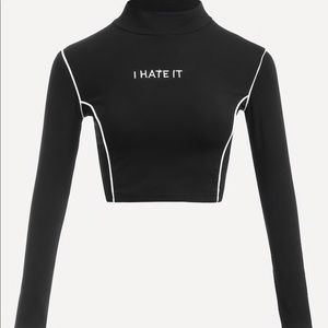 Long sleeve crop top